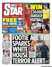 Daily Star Sunday (UK) Newspaper Front Page for 30 July 2011