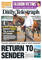 Daily Telegraph (Australia) Newspaper Front Page for 10 April 2013