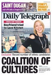 Daily Telegraph (Australia) Newspaper Front Page for 11 May 2013