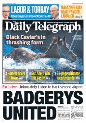 Daily Telegraph (Australia) Newspaper Front Page for 12 April 2013