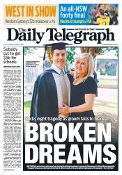 Daily Telegraph (Australia) Newspaper Front Page for 15 April 2013