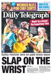Daily Telegraph (Australia) Newspaper Front Page for 15 June 2013