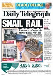 Daily Telegraph (Australia) Newspaper Front Page for 15 August 2013
