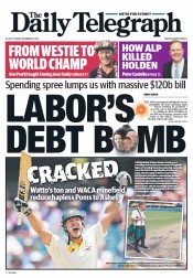 Daily Telegraph (Australia) Newspaper Front Page for 17 December 2013