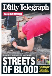 Daily Telegraph (Australia) Newspaper Front Page for 17 April 2013