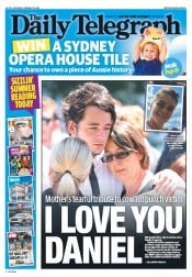 Daily Telegraph (Australia) Newspaper Front Page for 18 January 2014