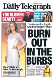 Daily Telegraph (Australia) Newspaper Front Page for 1 October 2013