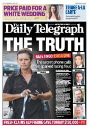 Daily Telegraph (Australia) Newspaper Front Page for 1 May 2013