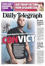Daily Telegraph (Australia) Newspaper Front Page for 20 December 2013