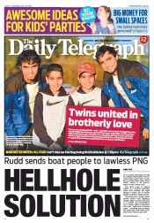 Daily Telegraph (Australia) Newspaper Front Page for 20 July 2013