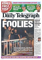 Daily Telegraph (Australia) Newspaper Front Page for 21 November 2013