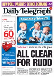 Daily Telegraph (Australia) Newspaper Front Page for 21 June 2013