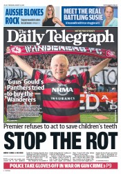 Daily Telegraph (Australia) Newspaper Front Page for 22 August 2013