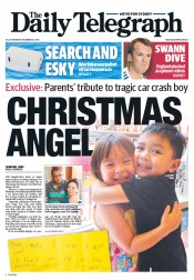 Daily Telegraph (Australia) Newspaper Front Page for 23 December 2013