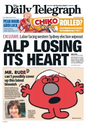 Daily Telegraph (Australia) Newspaper Front Page for 23 August 2013