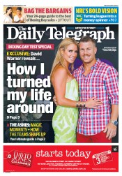 Daily Telegraph (Australia) Newspaper Front Page for 26 December 2013