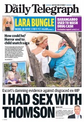 Daily Telegraph (Australia) Newspaper Front Page for 29 January 2014