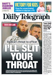 Daily Telegraph (Australia) Newspaper Front Page for 29 May 2013