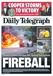 Daily Telegraph (Australia) Newspaper Front Page for 2 October 2013