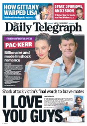 Daily Telegraph (Australia) Newspaper Front Page for 2 December 2013