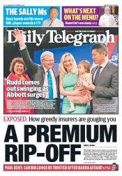 Daily Telegraph (Australia) Newspaper Front Page for 2 September 2013