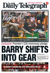 Daily Telegraph (Australia) Newspaper Front Page for 3 October 2012