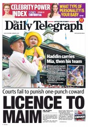 Daily Telegraph (Australia) Newspaper Front Page for 4 January 2014