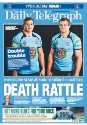 Daily Telegraph (Australia) Newspaper Front Page for 4 June 2013