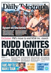 Daily Telegraph (Australia) Newspaper Front Page for 4 July 2013