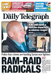 Daily Telegraph (Australia) Newspaper Front Page for 5 December 2013