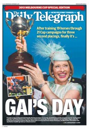 Daily Telegraph (Australia) Newspaper Front Page for 6 November 2013