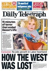 Daily Telegraph (Australia) Newspaper Front Page for 6 August 2013