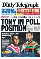 Daily Telegraph (Australia) Newspaper Front Page for 6 September 2013