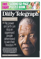 Daily Telegraph (Australia) Newspaper Front Page for 7 December 2013