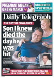 Daily Telegraph (Australia) Newspaper Front Page for 8 January 2014
