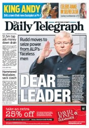 Daily Telegraph (Australia) Newspaper Front Page for 9 July 2013