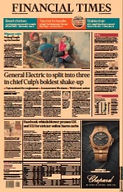 Financial Times (UK) Newspaper Front Page for 10 November 2021