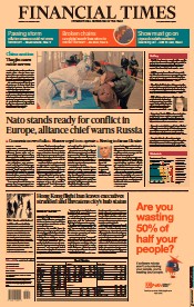 Financial Times (UK) Newspaper Front Page for 10 January 2022