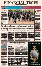 Financial Times (UK) Newspaper Front Page for 10 January 2023
