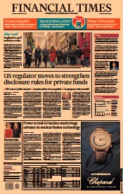 Financial Times (UK) Newspaper Front Page for 10 February 2022