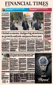 Financial Times (UK) Newspaper Front Page for 10 April 2023