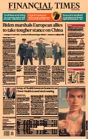 Financial Times (UK) Newspaper Front Page for 10 June 2021