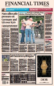Financial Times (UK) Newspaper Front Page for 10 July 2023
