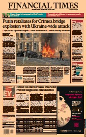 Financial Times (UK) Newspaper Front Page for 11 October 2022