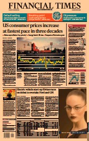 Financial Times (UK) Newspaper Front Page for 11 November 2021