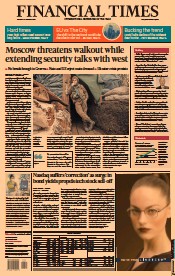Financial Times (UK) Newspaper Front Page for 11 January 2022