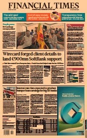 Financial Times (UK) Newspaper Front Page for 11 July 2022