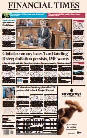 Financial Times (UK) Newspaper Front Page for 12 April 2023