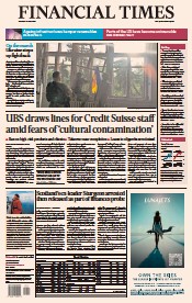 Financial Times (UK) Newspaper Front Page for 12 June 2023