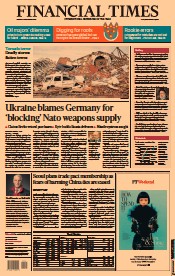 Financial Times (UK) Newspaper Front Page for 13 December 2021